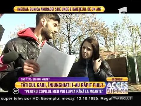 Gabriel: "Pentru copilul meu voi lupta până la moarte"