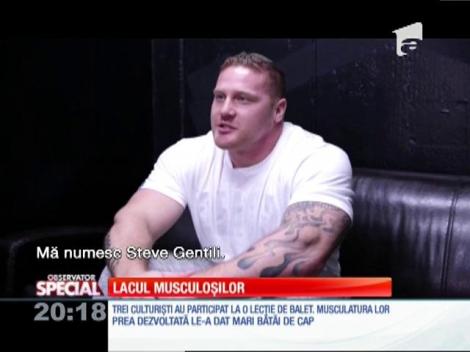 Special! Trei culturiști au participat la o lecție de balet