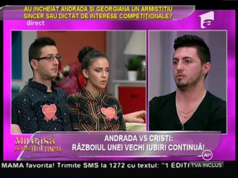 Andrada vs. Cristi. Cristi vs. Valentin. Războiul unei vechi iubiri continuă la "Mireasă pentru fiul meu": "Ai venit intenţionat aici!"