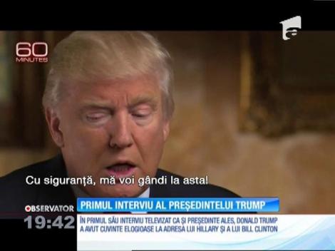 Primul interviu al președintelui Trump