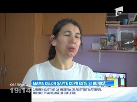 Carmen Crainic, mamă pentru șapte copii și bunică pentru alți doi, pe care îi are de la fiica cea mare