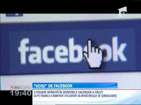 O eroare apărută în serverele Facebook a făcut ca pe paginile a numeroși utilizatori să apară mesaje de condoleanțe