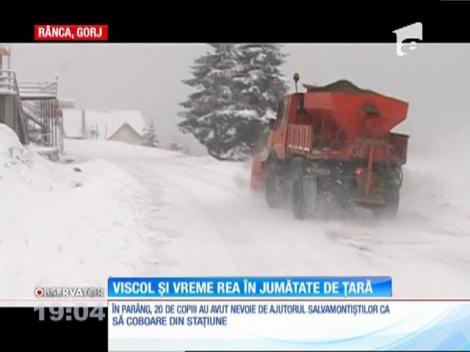 Viscol și vreme rea în jumătate de țară