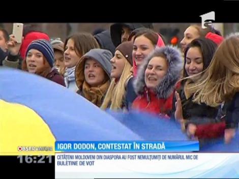 Igor Dodon, contestat în stradă