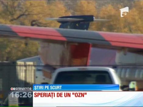 Imagini unice și reale. Pasagerii dintr-un avion, speriați de un OZN!