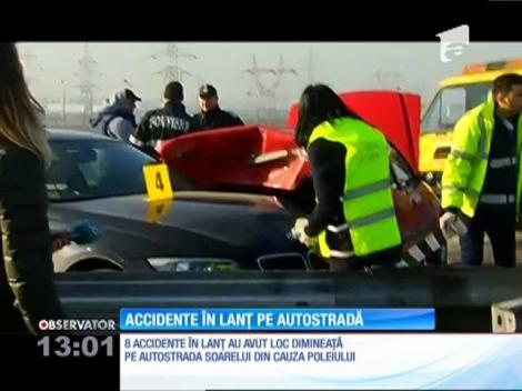 Accident în lanţ pe Autostrada Soarelui. 20 de persoane au fost rănite