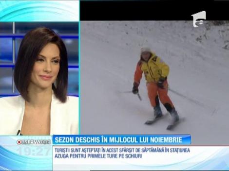 Se poate schia deja în Masivul Postăvarul şi pe pârtia Cazacu, din Azuga