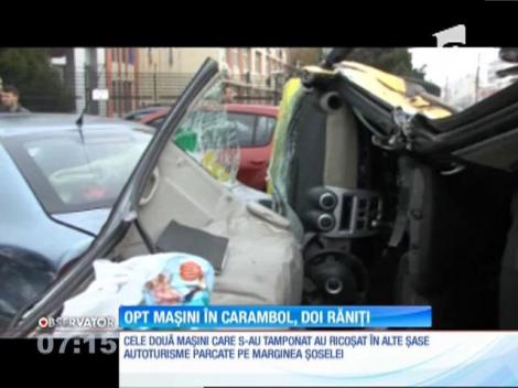 Doi oameni au fost răniţi, într-un accident în lanţ la Constanţa