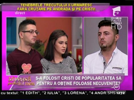 Andrada, către Cristi: ”Nu mă mai băga pe mine în prostiile tale!”