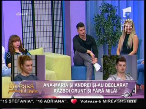 Andrei, către Ana Maria: ”Îmi voi dedica timpul să te atac până ies din competiție”
