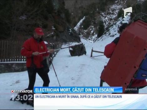 Electrician mort, după ce a căzut din telescaun