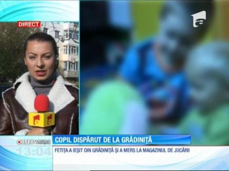 Fetiţă de doar trei ani, dispărută de la grădiniţă