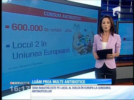 Mai bine de o jumătate de milion de români iau zilnic antibiotice