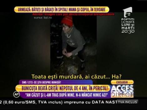 O bunicuță beată criță i-a pus viața în pericol nepotului ei