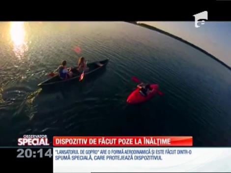 Special! Un Gopro introdus într-un "lansator" poate fi folosit pe post de dronă