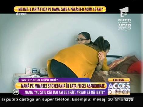 Maria Drescanu, o mamă de 34 de ani, vrea să-i ceară iertare fiicei sale pe care a abandonat-o