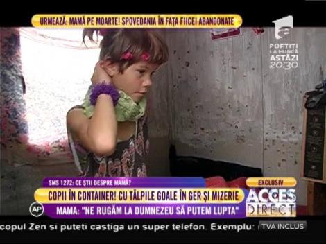 Patru frățiori trăiesc cu tălpile goale într-un container