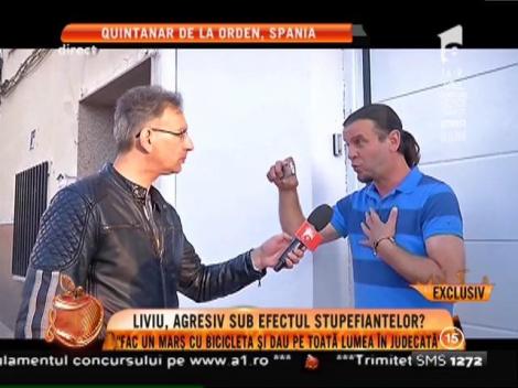 Liviu, agresiv sub efectul stupefiantelor. ”Fac un marș cu bicicleta și dau pe toată lumea în judecată”
