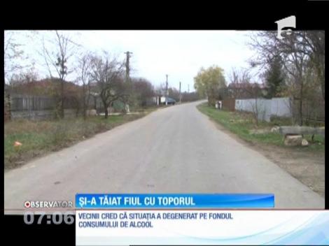 Un bărbat din Dâmboviţa şi-a atacat propriul fiu şi i-a tăiat mâna cu toporul