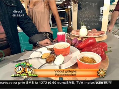 "Pui petrecăreţ" cu dulceaţă de gutui şi curry