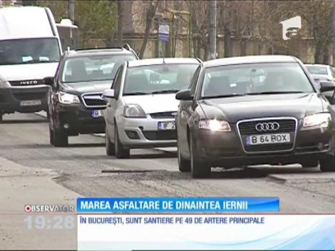 În Capitală a început marea asfaltare de dinaintea iernii