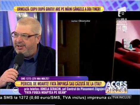 O adolescentă a căzut în gol de la ultimul etaj al unui bloc