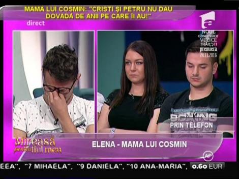 Elena, mama lui Cosmin: "Cristi şi Petru nu dau dovadă de anii pe care îi au!"