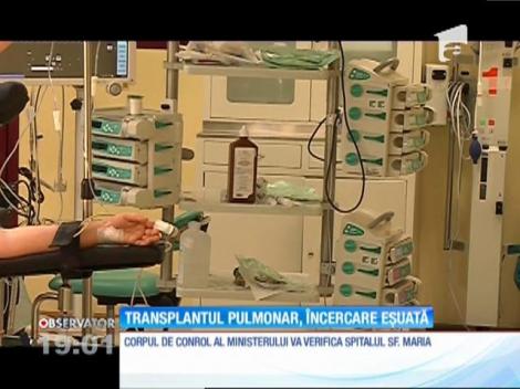 Transplantul pulmonar în România, încercare eșuată