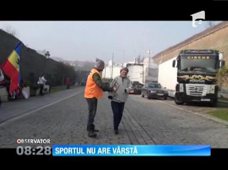 Sportul nu are vârstă. Nea Mitică a alergat la categoria 90 plus!