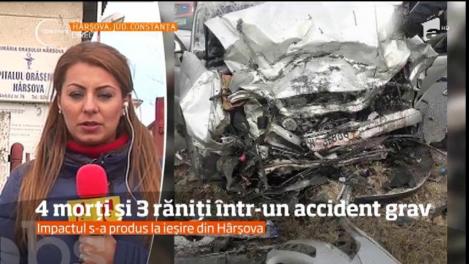 Accident grav la ieşirea din oraşul Hârşova: Patru morţi şi trei răniţi