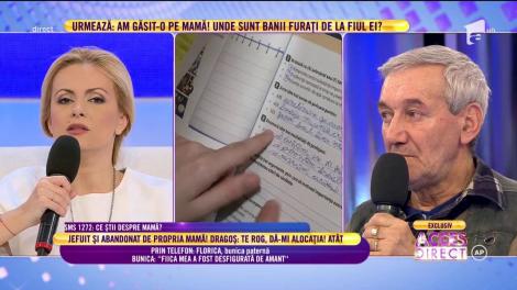 Bunica paternă a lui Dragoş: "Mama ia şi alocaţia fetei părăsite"