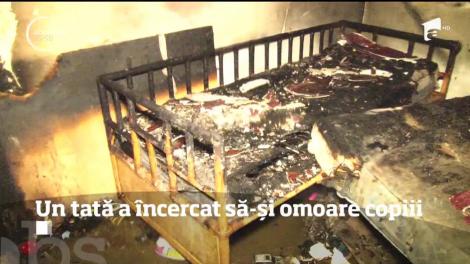 Un tată din Bacău şi-a dat foc la casă cu tot cu copii înăuntru