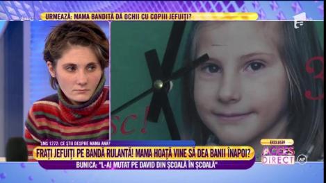 Ea este Maria, are opt ani, iar mama ei îi fură alocația!