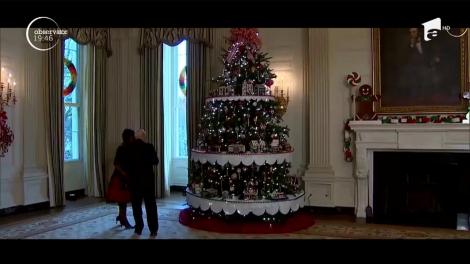 Atmosfera festivă a Crăciunului se simte deja la Casa Albă