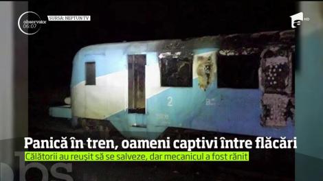 Panică într-un tren pe ruta Constanţa-Mangalia! Un vagon a luat foc!