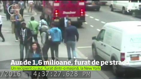Un recipient cu pulbere de aur, în valoare de 1,6 milioane de dolari, furat în plină stradă la New York