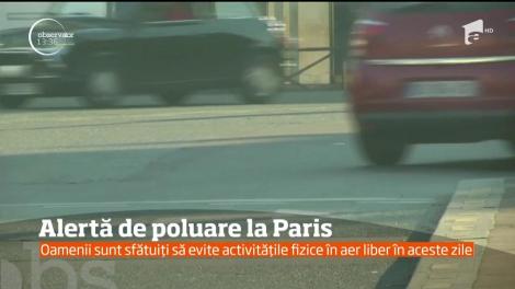Autoritățile pariziene au emis o alertă de poluare pentru următoarele două zile