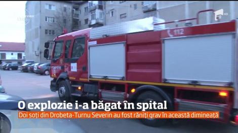 Explozie puternică într-un bloc de garsoniere dintr-un cartier al oraşului Drobeta-Turnu Severin