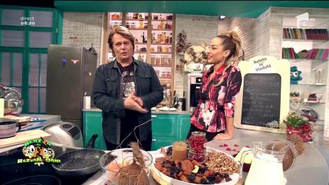 Reţeta lui Vlăduţ: "Felie de decembrie" - cu nuci de cocos şi cremă de ciocolată