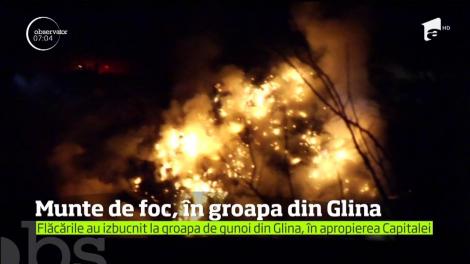 Un incendiu puternic a izbucnit la groapa de gunoi din Glina