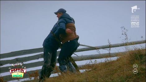 A pus bătuta pe el! Nea Mărin îl prinde pe Vârciu și îl încinge de răsună pe toate coclaurile!