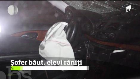 Șofer băut, elevi răniți