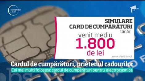 În luna cadourilor, românii îşi dăruiesc mai întâi carduri de cumpărături