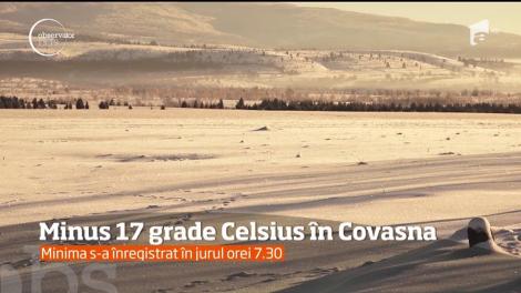 A venit gerul. S-au înregistrat -17 grade Celsius la Întorsura Buzăului!