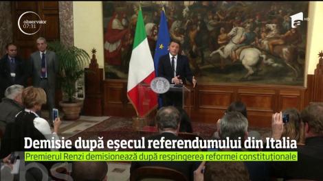Premierul Italiei și-a anunțat demisia