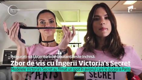 Celebrele modele Victoria's Secret au dat podiumul de modă pentru culoarul avionului