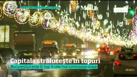 Bucureştiul este în top 3 cel mai luminoase oraşe de Crăciun