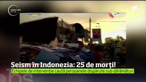 CUTREMUR în Indonezia: 54 de oameni au murit, alte zeci sunt sub dărâmături şi zeci de clădiri s-au prăbuşit