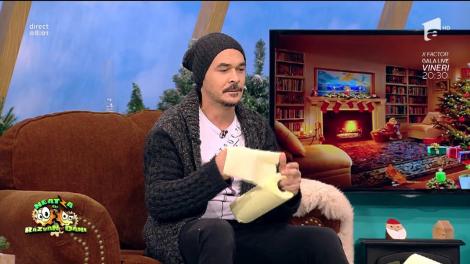 Nu râdeți! Moș Răzvan a apărut la emisiune cu un braț de șervețele: ”Vremuri grele, domnilor!”