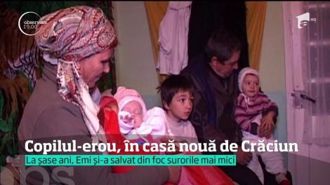 Copilul-erou care şi-a salvat surioarele din foc va avea o casă de Crăciun. Cu ajutorul Fundaţiei Mereu aproape şi a oamenilor cu suflet. Emi nu se consideră erou, vrea să devină pompier